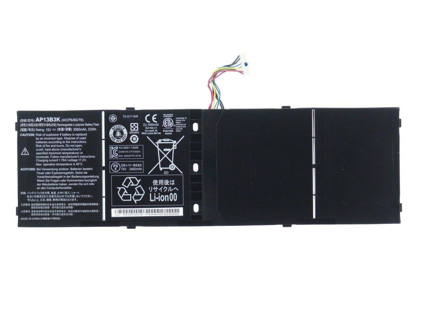 Original 53Wh 3560mAh Batería Acer Aspire R3-471TG Serie