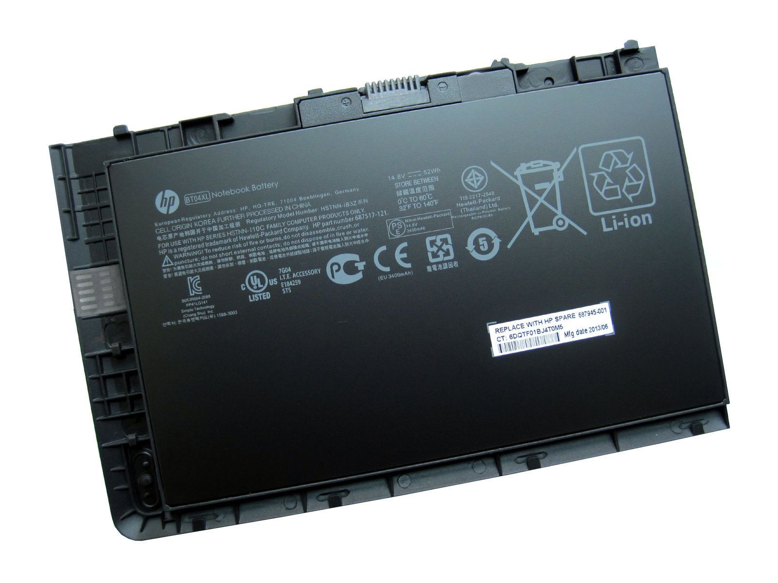Batería HP EliteBook Folio 9470m-1101b000000 Original 52Wh - Haga un click en la imagen para cerrar